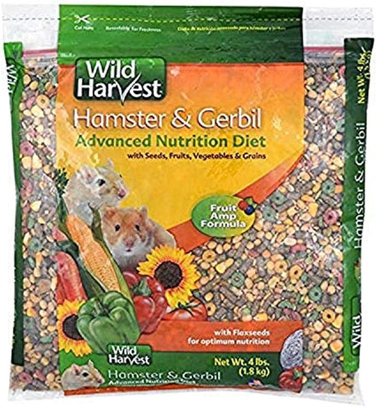 Wild Harvest Hamster And Gerbil Advanced Nutrition Diet, 4-Pound, Multicolor, One Size (E1950W), 4 pounds