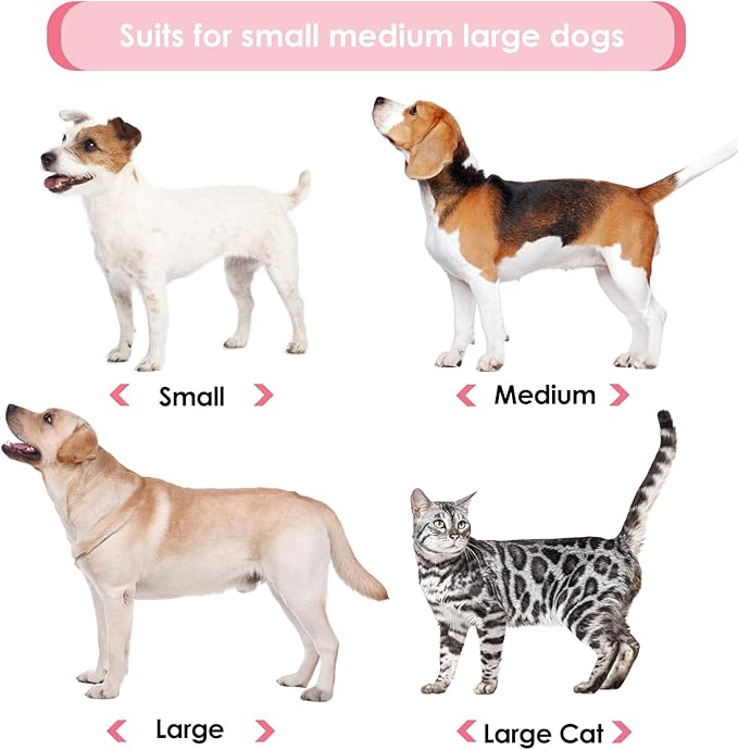 AOFITEE Dog Recovery Suit, Dog Surgical Recovery Suit for Female Dogs Male Dogs, Cozy Dog Onesie for Surgery, Cone E-Collar Alternative, Anti Licking Dog Surgical Shirt with Pee Hole, Pink Leopard S