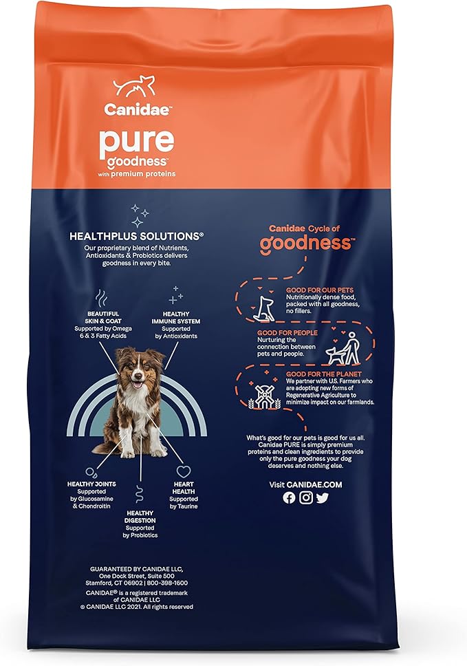 Canidae Pure Real Lamb, Goat & Venison Meals Recipe Adult Dry Dog 4 LB