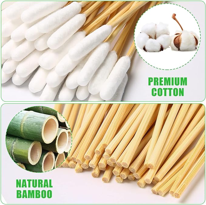 Dog Q Tips,Qtips Cotton Swabs 500 Count,6 Inch Long Cotton Swab,Dog Ear Cleaning Solution,Dog Wound Care,Ear Swabs for Dogs,Pet Care for Dogs