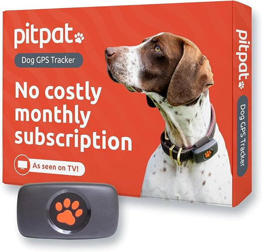 GPS Tracker for Dogs - No Subscription Fees - Suitable for All Dogs and Fits All Collars - Smart Activity Tracker, Satellite Tracking with Unlimited Range - 100% Waterproof Pet Tracker (Black)