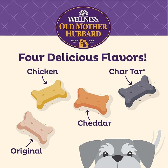 Old Mother Hubbard by Wellness Classic Original Mix Natural Dog Treats, Crunchy Oven-Baked Biscuits, Ideal for Training, Mini Size, 3 lbs 13 oz pound bag