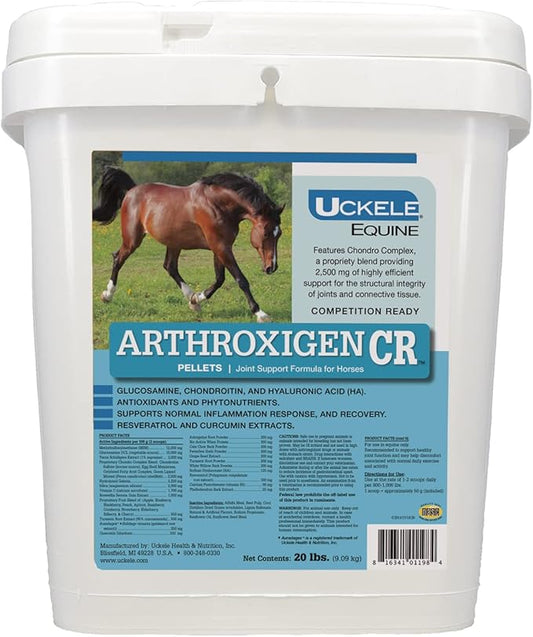 Uckele Arthroxigen Pellets - Joint Supplement Formula for Horses - Eqiune Vitamin & Mineral Supplement - Competition Ready - 20 Pound (lb)