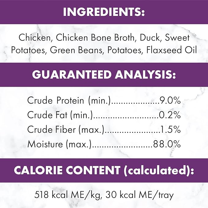 Nutro So Simple Meal Complement Adult Wet Dog Food Chicken & Duck Recipe in Bone Broth, 2 oz. Tubs, Pack of 10