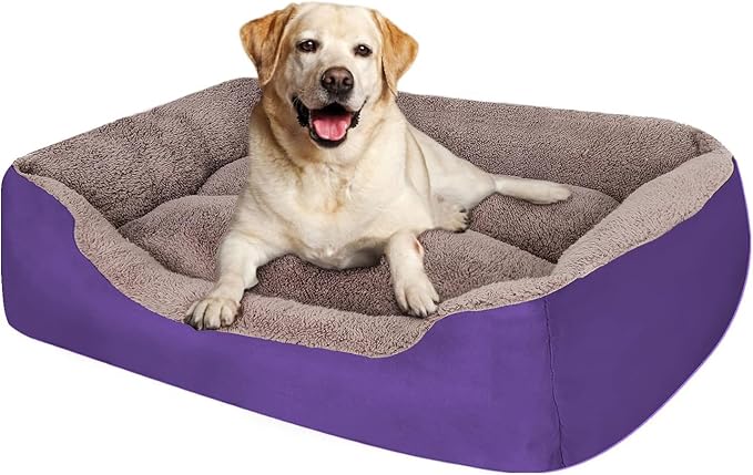 PUPPBUDD Dog Beds for Medium Dogs, Washable Dog Bed Comfortable and Breathable Pet Bed Rectangle Warming Dog Bed for Medium Dogs