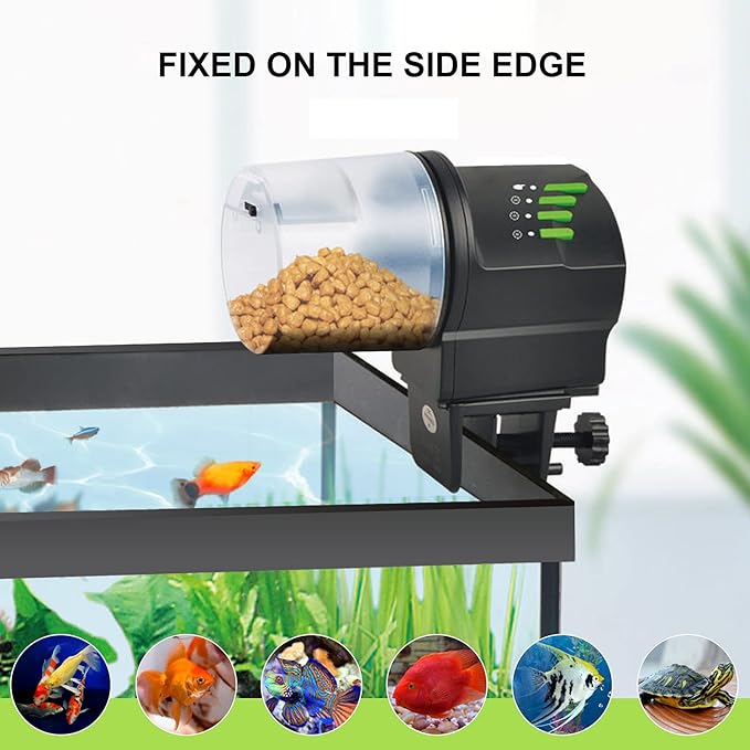 Automatic Fish Feeder Food Dispenser Vacation Fish Feeder Powered by Battery and USB for Fish Tank Aquarium and Turtle Tank