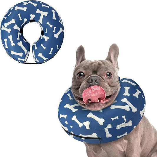 Supet Inflatable Dog Cone Collar Alternative after Surgery, Dog Neck Donut Collar Recovery E Collar, Soft Dog Cone for Small Medium Large Dogs