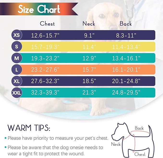 FUAMEY Recovery Suit for Dogs After Surgery,Soft Breathable Dog Bodysuit E-Collar & Cone Alternative Surgical Suit,Male Female Dog Neuter Spay Suits Anti Licking Wounds Onesie Dark Blue Stripes S