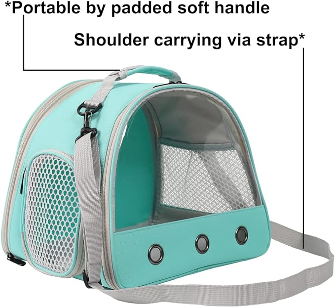 Reptile Travel Carrier Bag with Absorbent Pad Set, Pee Pad with Leak-Proof Quick-Dry Design for Guinea Pig,Portable Bearded Dragon Bag for Sugar Glider,Hedgehog,Rat,Bunny,Rat,Outdoor Used