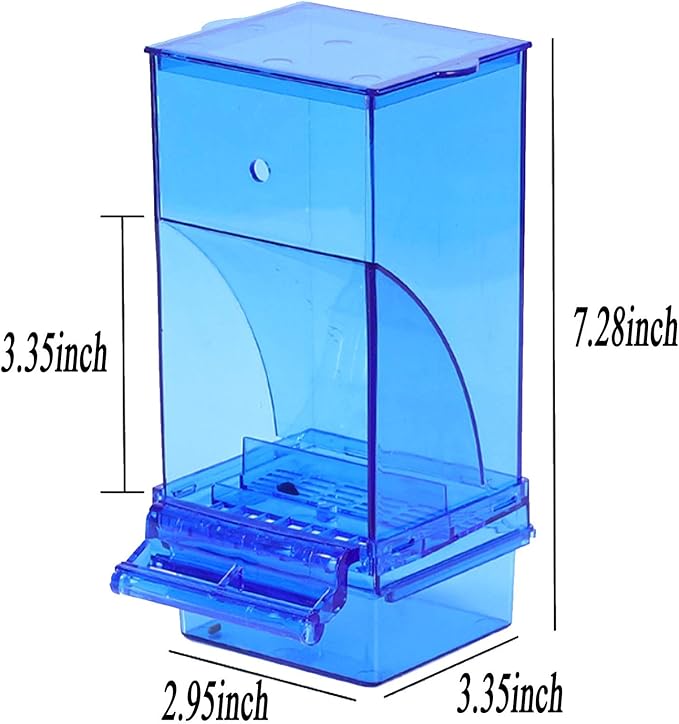 Hamiledyi No Mess Bird Cage Feeder Automatic Parrot Seed Feeders with Chew Balls Acrylic Transparent Seed Food Container Cage Accessories for Small and Medium Parakeets Lovebirds (6 PCS)