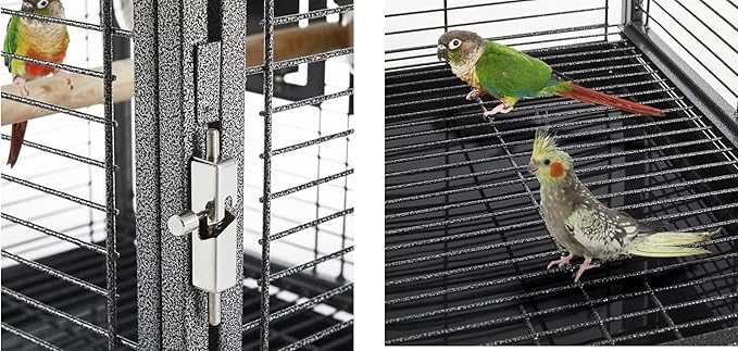 Portable Durable Heavy Duty Travel Veterinary Bird Parrot Carrier Cage Feeding Bowl Play Wooden Stand Perch with Handle Prevent Beaks Out