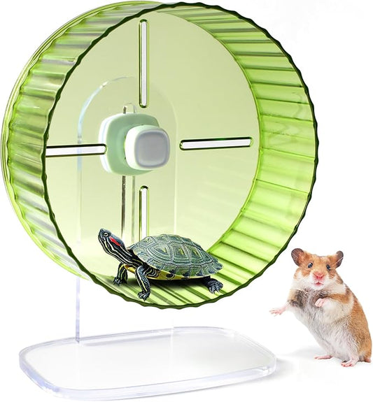 Hamster Wheel, 8.3inch Silent Hamster Wheel, Adjustable Height Turtle Wheel Turtle Tank Accessories, Dwarf Hamster Wheel, Hedgehog Wheel, Gerbil Wheel, Small Pet Exercise Wheels