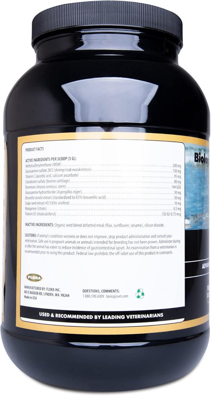 BioJOINT Advanced Joint Mobility Support, Advanced Hip, Joint, Cartilage & Connective Tissue Support, 106-day Supply for 60-lb. Animal, 3.5-lb. Powder