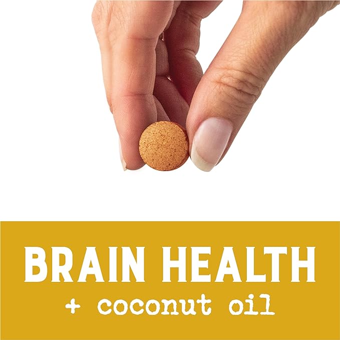 Dog Supplements Powered by Purina Brain Health Chewable Tablets with Coconut Oil - 4.02 oz. Canister