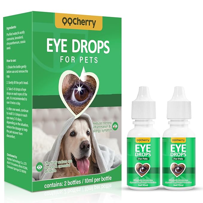 Cataract Drops for Dogs, Dog Eye Drops, Improve Vision Clarity, Improve Eye Vision and Cataracts(2 x 10 mL)