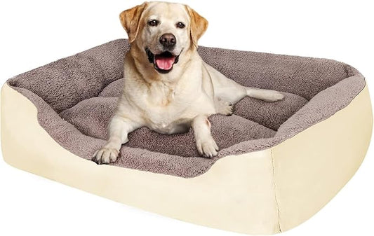 PUPPBUDD Dog Beds for Medium Dogs, Washable Dog Bed Comfortable and Breathable Pet Bed Rectangle Warming Dog Bed for Medium Dogs