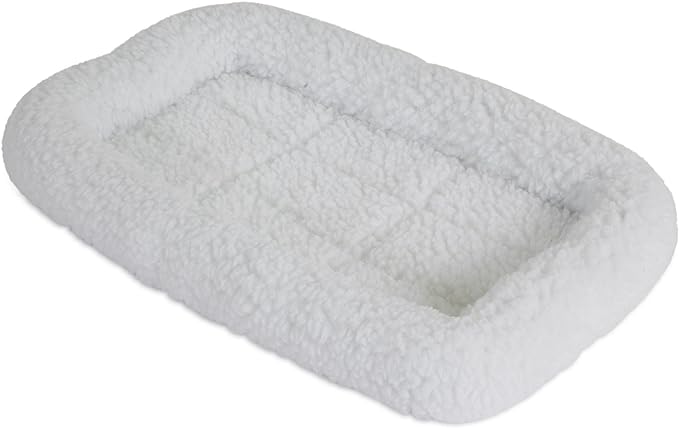 Petmate Two-Door Small Dog & Cat Carrier for Pets Up to 10 Pounds with SnooZZy Sheepskin Bolster Crate Mat for 19' Crates, Up to 15 lbs