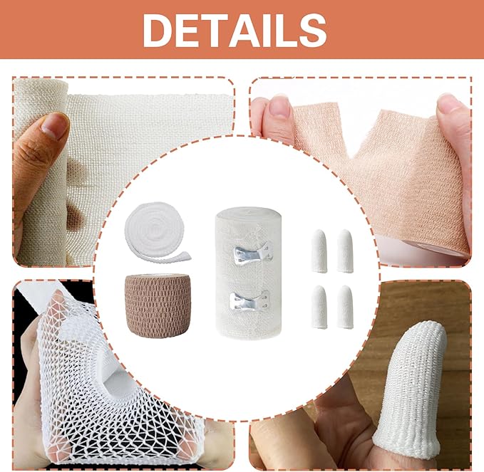 Dog Tail Protector Dog Ends Starter Pack Breathable Mesh Dog Tail Dressing Self Adhesive Pet Bandage Dog Thumb Mesh Sleeves Vet Wrap for Dogs Cats Other Pets Animals