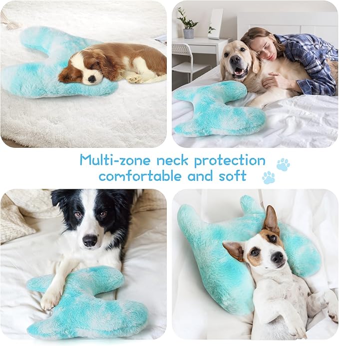 Dog Pillows for Large Dogs,Soft Faux Fur Dog Pillows for Neck,Dog Pillows with Two Sizes for Large Dogs and Medium Dogs forAnxiety Relief,Large Dog Calming Toy