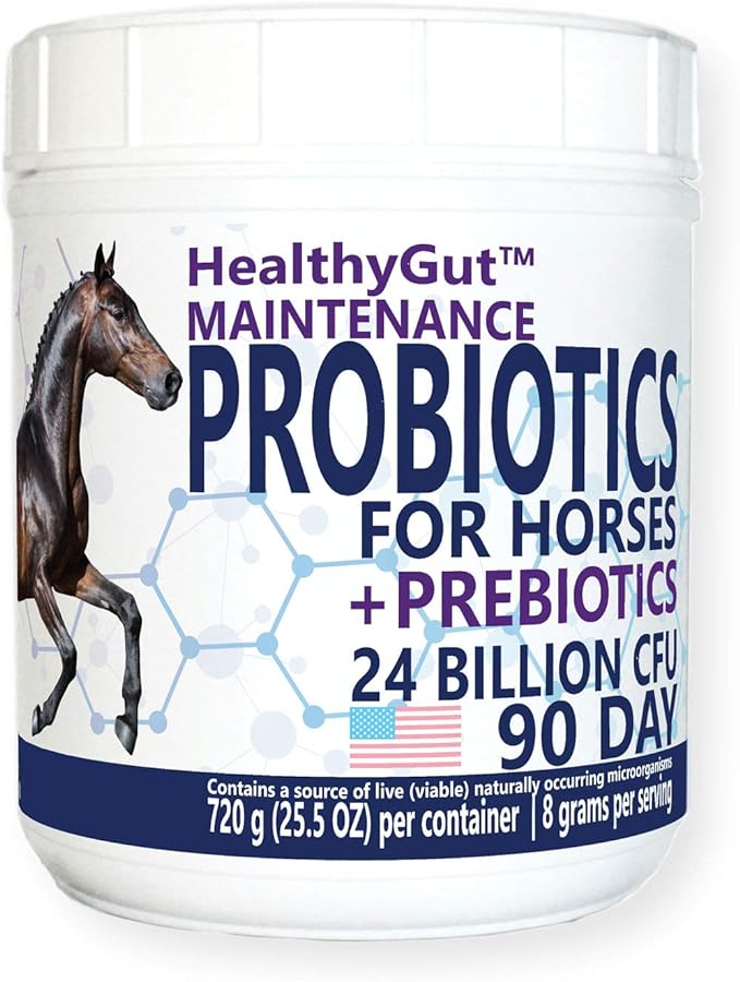 HealthyGut™ Probiotics for Horses Dietary Supplement, All-Natural Digestive System Maintenance Formula (90 Days)