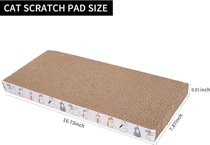 8 Packs cat Scratch pad Reversible cat Scratcher Cardboard cat scratchers for Indoor Cats Sleep Play and Grind Claws