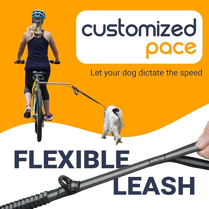 Bike Attachment for Dogs, Perfect for Dog Lovers Exercising, Safe Hands Free Rides, Bike Dog Leash, Bike Dog Leash Attachment, Patented