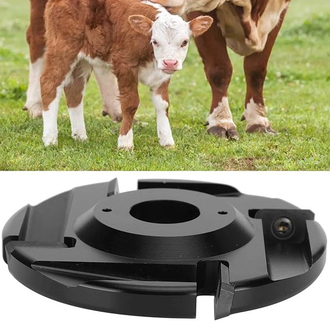 Zerodis Hoof Cutter Disc Sharper Blades Double‑Sided Aluminum Alloy Hoof Trimming Cutter Livestock Hoof Angle Grinder Machine for Cattle Sheep Goat Horse (A)