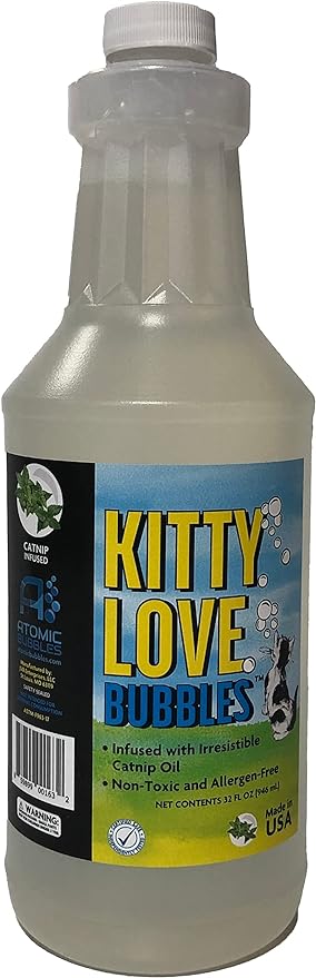 Love Catnip Scented Bubbles 32oz. Refill Bottle multi