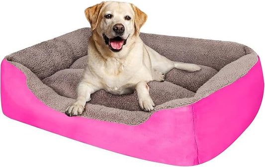 PUPPBUDD Dog Beds for Medium Dogs, Washable Dog Bed Comfortable and Breathable Pet Bed Rectangle Warming Dog Bed for Medium Dogs