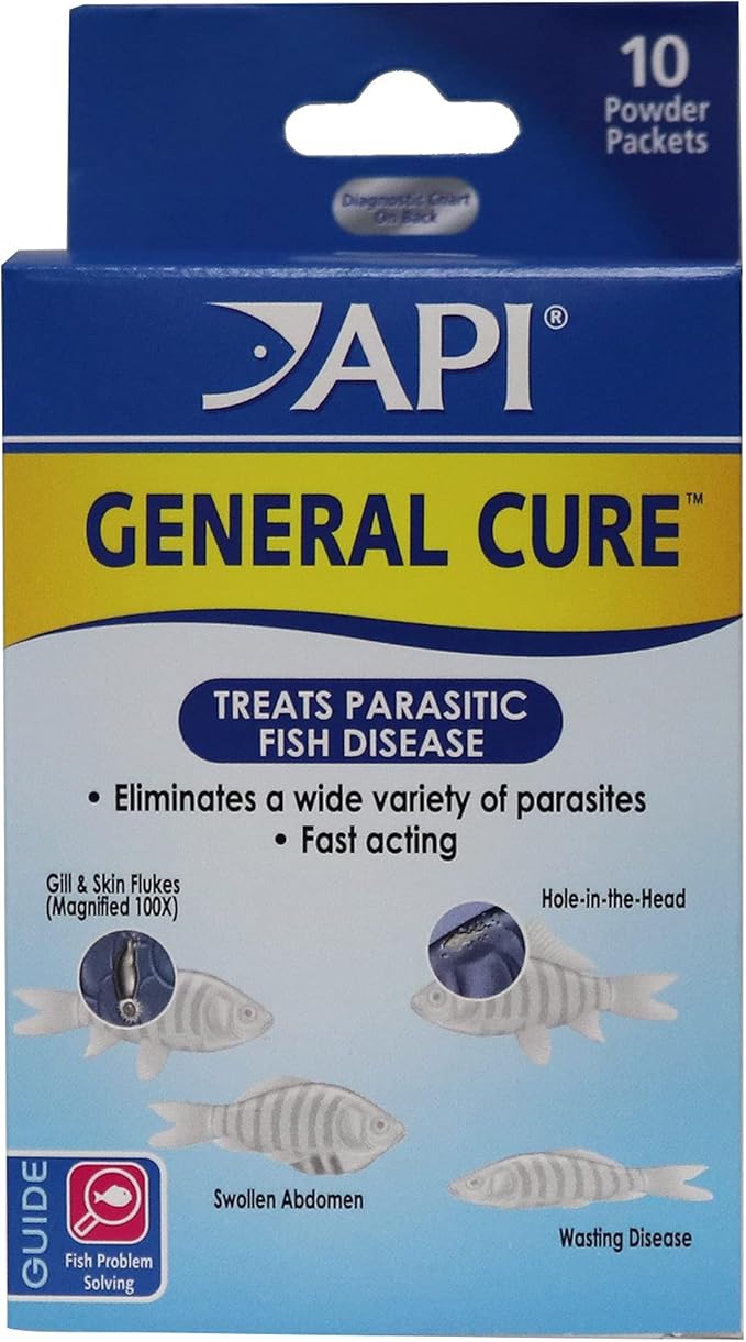 API GENERAL CURE Freshwater and Saltwater Fish Powder Medication 10-Count Box