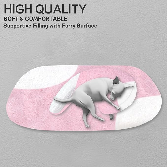 Dog Pillow Dog Bed Pet Pillow Mattress Set for Indoor Cats and Dogs Dog Calming Pillow Dog Bed Cat Pillow Cat Mattress Improve Pet Sleep Pink and White Double Color