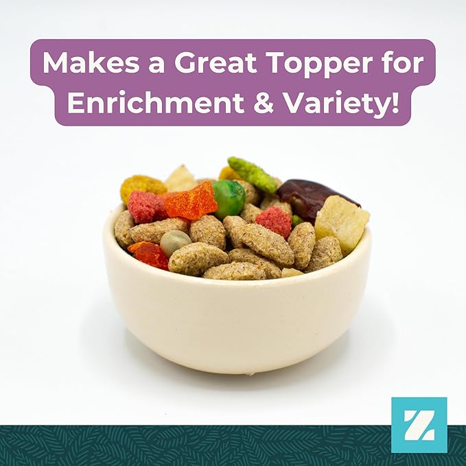 ZuPreem Pure Fun Bird Food for Large Birds, 2 lb - Variety Blend of Fruit, FruitBlend Pellets, Vegetables, Nuts for Amazons, Macaws, Cockatoos