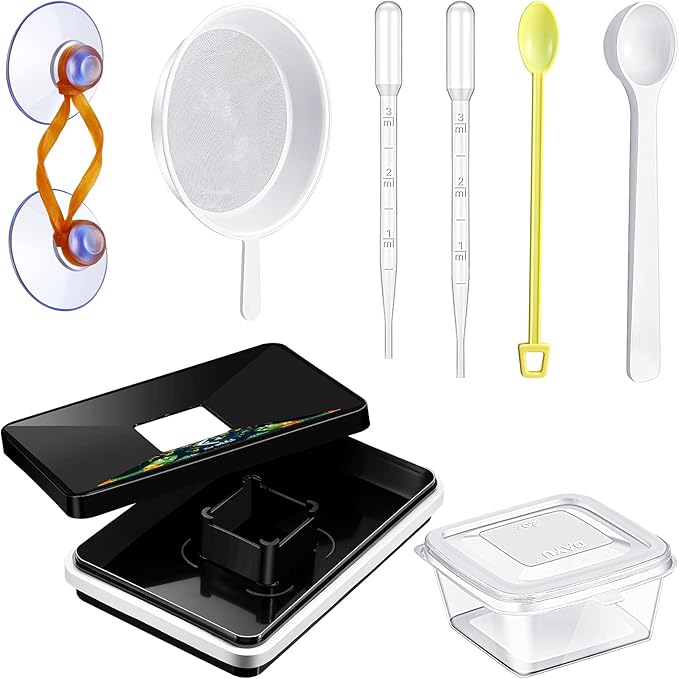 LEIFIDE Brine Shrimp Hatchery Incubator Kit Brine Shrimp Hatchery Dish, Efficient and Easy Brine Shrimp Hatchery Collect with Brine Shrimp Net, Measuring Cup, Brine Shrimp Eggs Spoon, Shrimp Dropper