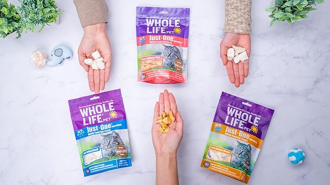 Whole Life Pet Just One Turkey - Cat Treat Or Topper - Human Grade, Freeze Dried, One Ingredient - Protein Rich, Grain Free, Made in The USA (Pack of 6)