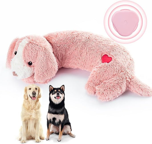 Heartbeat Toy Puppy Heartbeat Stuffed Toy for Dog Calming Aid, Heartbeat Puppy Toy for Pets Anxiety Relief, Dog Comfort Toy for Behavioral Aid Crate Training, Puppy Essential