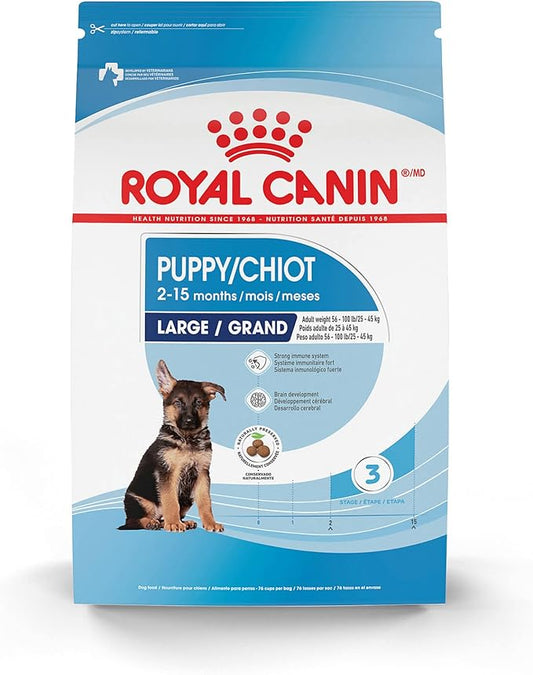 Royal Canin Size Health Nutrition Dry Large Breed Puppy Food, Supports Brain Development, Immune Support and Digestive Health, 30 lb Bag