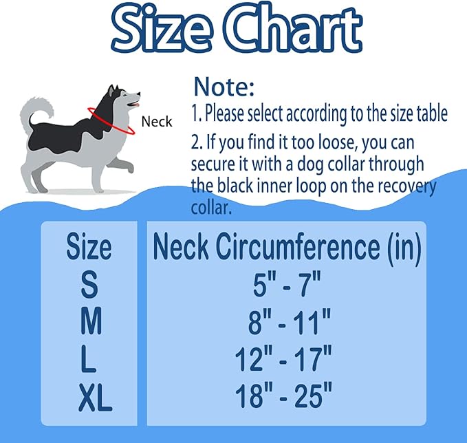 Soft Dog Cone Collar for Large Medium Small Dogs and Cats After Surgery, Inflatable Dog Neck Donut Collar,Inflatable Cat Cone Collar,E-Collar for Dogs Recovery, Dog Cones Alternative (Navy Donut-S)