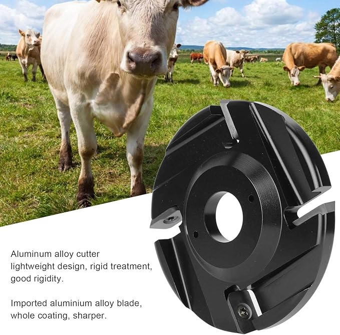 Zerodis Hoof Cutter Disc Sharper Blades Double‑Sided Aluminum Alloy Hoof Trimming Cutter Livestock Hoof Angle Grinder Machine for Cattle Sheep Goat Horse (A)