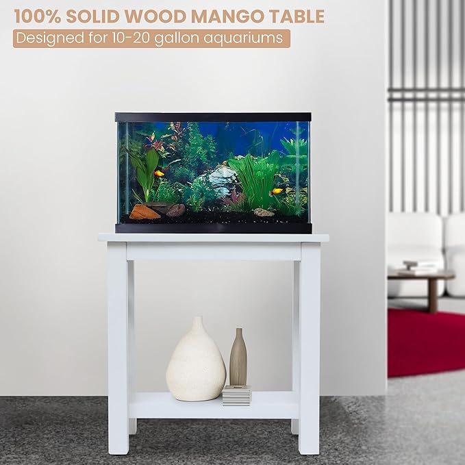 Solid wood Fish Tank Stand up to 20 gallons, 20 Gallon Fish Tank Stand, Aquarium Stand, 10 Gallon Fish Tank Stand, Fish Tank Table, Terrarium Stand, Aquarium Table