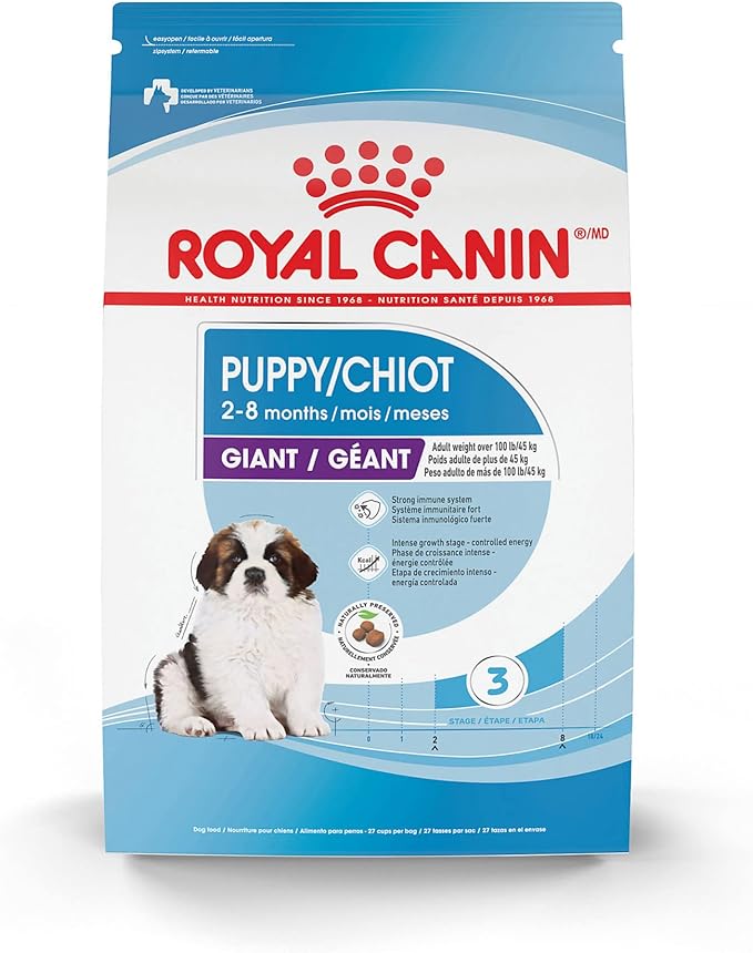 Royal Canin Size Health Nutrition Giant Puppy Dry Dog Food, extra-large Breed Puppy Food Supports Brain Development, Immune System and Digestive Health, 30 lb Bag