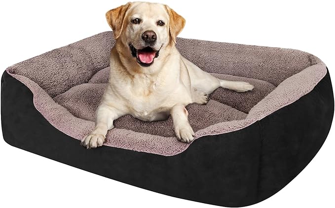 PUPPBUDD Dog Beds for Medium Dogs, Washable Dog Bed Comfortable and Breathable Pet Bed Rectangle Warming Dog Bed for Medium Dogs
