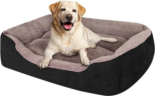 PUPPBUDD Dog Beds for Medium Dogs, Washable Dog Bed Comfortable and Breathable Pet Bed Rectangle Warming Dog Bed for Medium Dogs