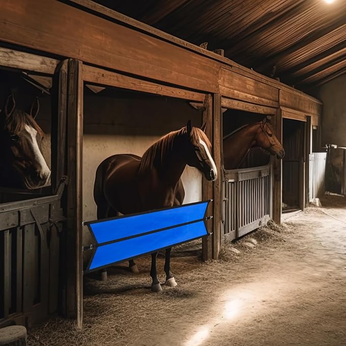 Aisle Stall Guards for Horses 126 x 21.3 Inches Horse Stall Guard Designed to Keep Horse Securely in Stall in Style, Adjustable Straps and Sturdy Hardware Included