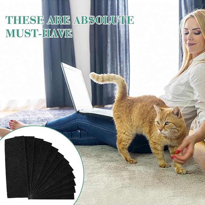 12 Pack Carbon Filters Compatible with Model 3 - Replacement Filters for All Litter Box to Absorb Odors Control Damp from Pets and Keep Home Fresh