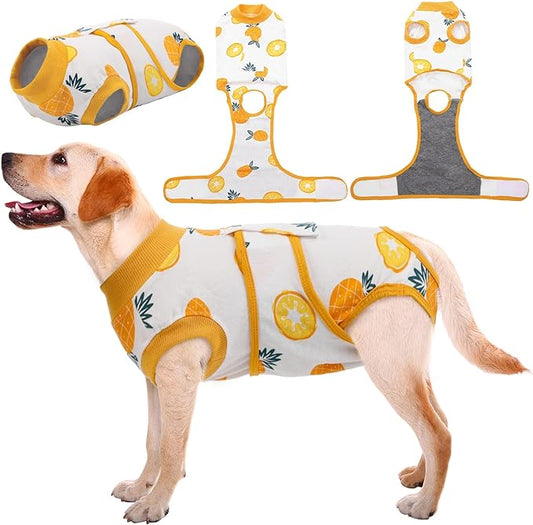 Kuoser Recovery Suit for Dogs Cats After Surgery, Professional Pet Recovery Shirt Dog Abdominal Wounds Bandages, Substitute E-Collar & Cone,Prevent Licking Dog Onesies Pet Surgery Recovery Suit