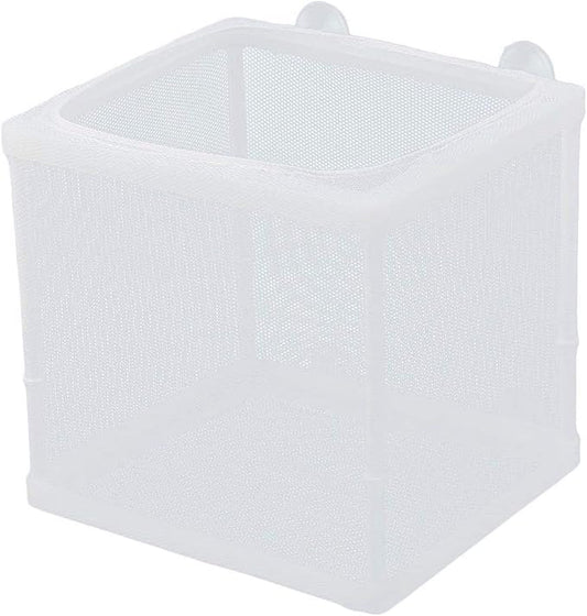 Fish Hatchery Breeder Box Aquarium Separation Net Nylon Incubator Mesh Fish Breeding Tanks Isolation Box White Square 20PCS