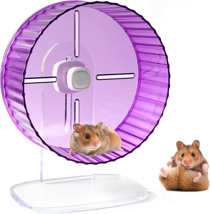 Hamster Wheel, 8.3inch Silent Hamster Wheel, Adjustable Height Turtle Wheel Turtle Tank Accessories, Dwarf Hamster Wheel, Hedgehog Wheel, Gerbil Wheel, Small Pet Exercise Wheels