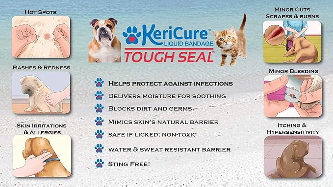 Natural Seal and Tough Seal Spray on Liquid Bandage Products for People and Pets Combo Pack, 2 Pack, One for you and one for your pet, Combine and Save, Sting Free Spray on Bandage, No Harsh Chemicals