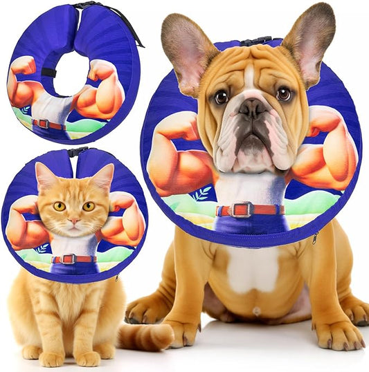 Medium Dog Cone Collar for Dogs and Cats Inflatable Dog Donut Collar for After Surgery Recovery Soft Dog Cone for Small Medium Large Dogs Does not Impede Vision