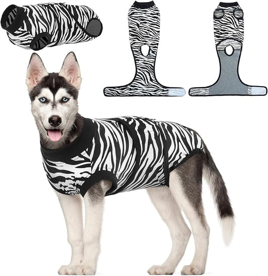 Kuoser Dog Surgery Recovery Suit, Recovery Suit for Female Male Dogs, Dog Onesie After Surgery Spay Neuter, Anti-Licking Pet Surgical Recovery Snugly Suit, Bodysuit for Abdominal Wounds Skin Disease